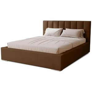Polsterbett mit Stauraum - braun - Materialmix - 175 cm - 100 cm | Möbel Kraft