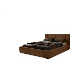 Polsterbett mit Stauraum - braun - Materialmix - 175 cm - 100 cm | Möbel Kraft