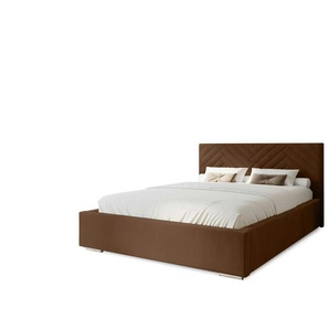 Polsterbett mit Stauraum - braun - Materialmix - 195 cm - 100 cm | Möbel Kraft