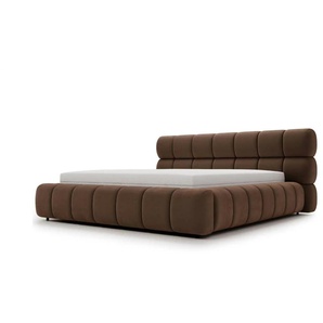 Polsterbett mit Stauraum - braun - Materialmix - 247 cm - 95 cm | Möbel Kraft