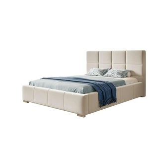 Polsterbett mit Stauraum - creme - Materialmix - 104 cm | Möbel Kraft