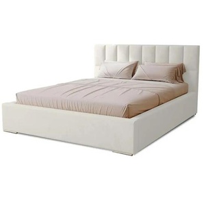 Polsterbett mit Stauraum Draven ¦ weiß ¦ Maße (cm): B: 155 H: 100