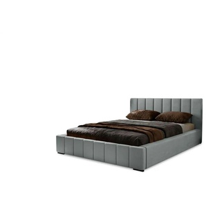 Polsterbett mit Stauraum - grau - Materialmix - 155 cm - 100 cm | Möbel Kraft