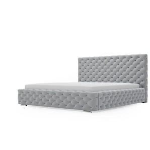Polsterbett mit Stauraum - grau - Materialmix - 105 cm | Möbel Kraft