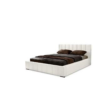 Polsterbett mit Stauraum - weiß - Materialmix - 135 cm - 100 cm | Möbel Kraft