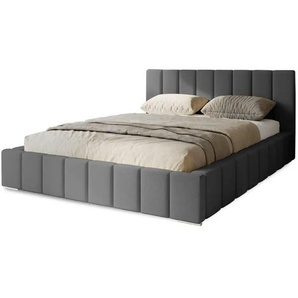 Polsterbett mit Stauraum - grau - Materialmix - 155 cm - 100 cm | Möbel Kraft