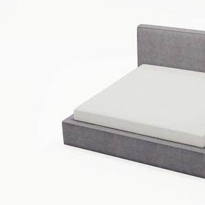Polsterbett mit Bettkasten - grau - Materialmix - 155 cm - 100 cm | Möbel Kraft