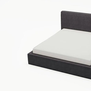 Polsterbett mit Bettkasten - grau - Materialmix - 155 cm - 100 cm | Möbel Kraft