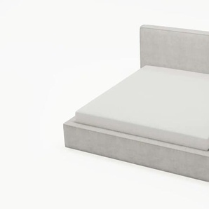 Polsterbett mit Bettkasten - grau - Materialmix - 155 cm - 100 cm | Möbel Kraft