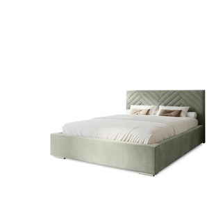 Polsterbett mit Stauraum - grau - Materialmix - 175 cm - 100 cm | Möbel Kraft