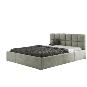 Polsterbett mit Stauraum - silber - Materialmix - 216,5 cm - 95 cm | Möbel Kraft