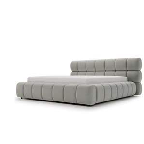 Polsterbett mit Stauraum - grau - Materialmix - 247 cm - 95 cm | Möbel Kraft