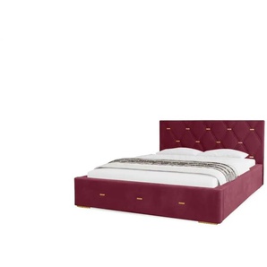 Polsterbett mit Stauraum Gwithian - lila/violett - Materialmix - 215 cm - 100 cm | Möbel Kraft