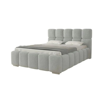 Polsterbett mit Stauraum Lowestoft ¦ silber ¦ Maße (cm): B: 220 H: 112