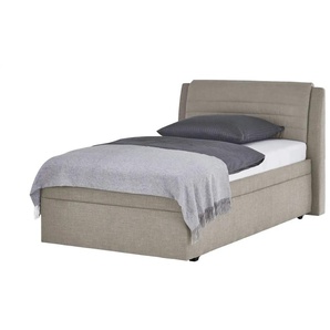 Polsterbett mit Stauraum - beige - Materialmix - 139 cm - 112 cm - cm 220,0 | Möbel Kraft