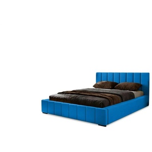 Polsterbett mit Stauraum  Nelia ¦ blau ¦ Maße (cm): B: 155 H: 100