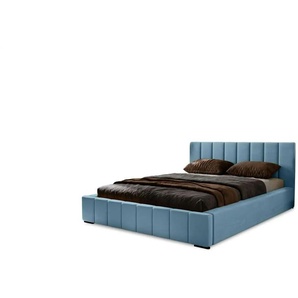 Polsterbett mit Stauraum  Nelia ¦ blau ¦ Maße (cm): B: 215 H: 100