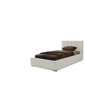 Polsterbett mit Stauraum mit Bettkasten und Lattenrost Nelia ¦ grau ¦ Maße (cm): B: 115 H: 100