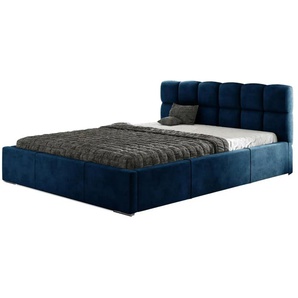 Polsterbett mit Stauraum Paignton ¦ blau ¦ Maße (cm): B: 156,5 H: 95