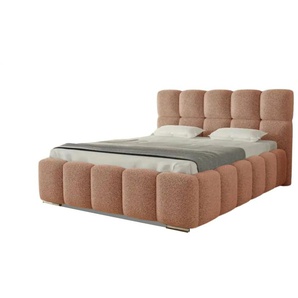 Polsterbett mit Stauraum - rosa/pink - Materialmix - 220 cm - 112 cm | Möbel Kraft