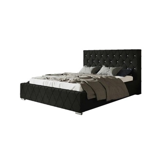 Polsterbett mit Stauraum - schwarz - Materialmix - 104 cm | Möbel Kraft