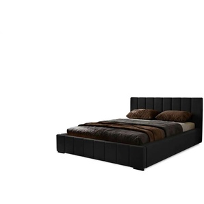 Polsterbett mit Stauraum - schwarz - Materialmix - 155 cm - 90 cm | Möbel Kraft