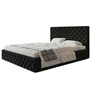 Polsterbett mit Stauraum - schwarz - Materialmix - 174 cm - 95 cm | Möbel Kraft