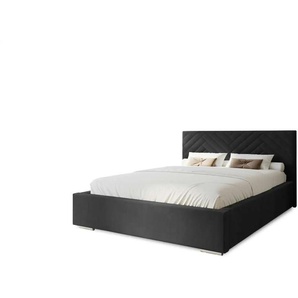 Polsterbett mit Stauraum - schwarz - Materialmix - 195 cm - 100 cm | Möbel Kraft