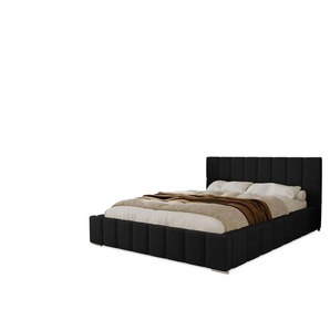 Polsterbett mit Stauraum - schwarz - Materialmix - 195 cm - 100 cm | Möbel Kraft