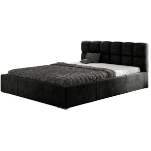 Polsterbett mit Stauraum - schwarz - Materialmix - 196,5 cm - 95 cm | Möbel Kraft