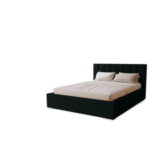 Polsterbett mit Stauraum - schwarz - Materialmix - 215 cm - 100 cm | Möbel Kraft