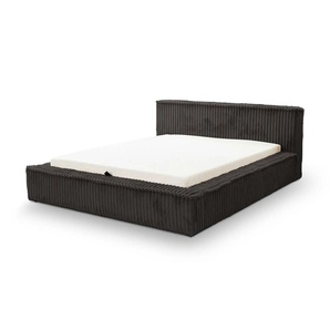 Polsterbett mit Stauraum - schwarz - Materialmix - 215 cm - 85 cm | Möbel Kraft