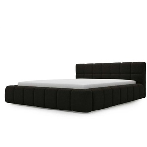 Polsterbett mit Stauraum - schwarz - Materialmix - 85 cm | Möbel Kraft