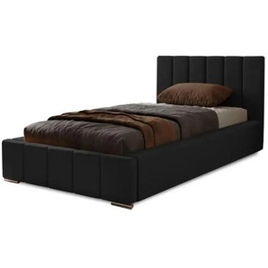 Polsterbett mit Stauraum - schwarz - Materialmix - 95 cm - 100 cm | Möbel Kraft