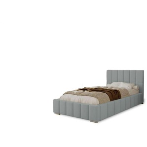 Polsterbett mit Stauraum - silber - Materialmix - 105 cm - 100 cm | Möbel Kraft