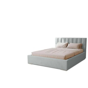 Polsterbett mit Stauraum - silber - Materialmix - 135 cm - 100 cm | Möbel Kraft