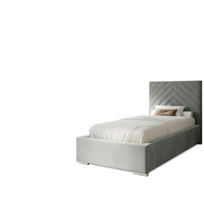 Polsterbett mit Stauraum - silber - Materialmix - 95 cm - 100 cm | Möbel Kraft