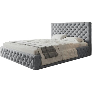 Polsterbett mit Stauraum Silfield ¦ silber ¦ Maße (cm): B: 174 H: 95