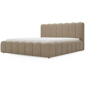 Polsterbett mit Stauraum Smile ¦ braun ¦ Maße (cm): B: 184 H: 107