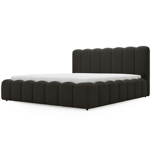Polsterbett mit Stauraum Smile - schwarz - Materialmix - 224 cm - 107 cm | Möbel Kraft