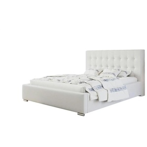 Polsterbett mit Stauraum - weiß - Materialmix - 200 cm - 104 cm | Möbel Kraft