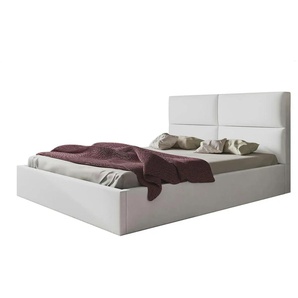 Polsterbett mit Stauraum - weiß - Materialmix - 168 cm - 90 cm | Möbel Kraft