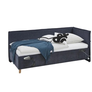 Polsterbett mit trendiger Kederumrahmung Fun ¦ blau ¦ Maße (cm): B: 103 H: 90