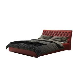 Polsterbett mit Stauraum Porto ¦ rot ¦ Maße (cm): B: 216 H: 95