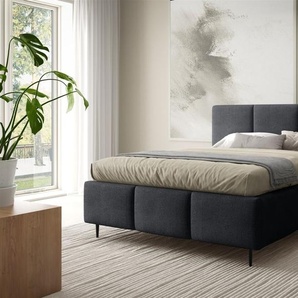 Polsterbett Schlafzimmerbett MIAMI 140x200cm in Stoff Coral Anthrazit