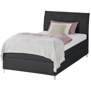 Polsterbett - schwarz - Materialmix - 146 cm - 110 cm | Möbel Kraft