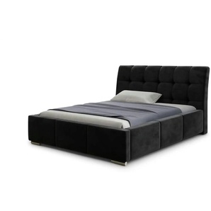 Polsterbett - schwarz - Materialmix - 156 cm - 100 cm | Möbel Kraft
