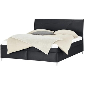 Polsterbett - schwarz - Materialmix - 186 cm - 110 cm | Möbel Kraft