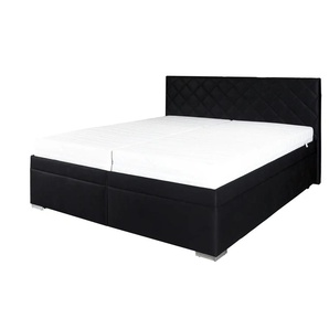 Polsterbett - schwarz - Materialmix - 192 cm - 117 cm | Möbel Kraft
