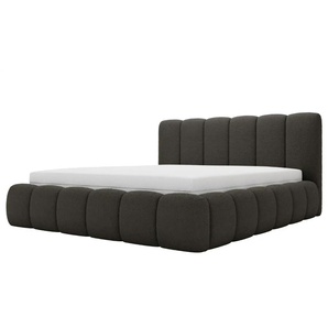 Polsterbett Cloud Bouclé-Stoff - schwarz - Materialmix - 225 cm - 105 cm | Möbel Kraft